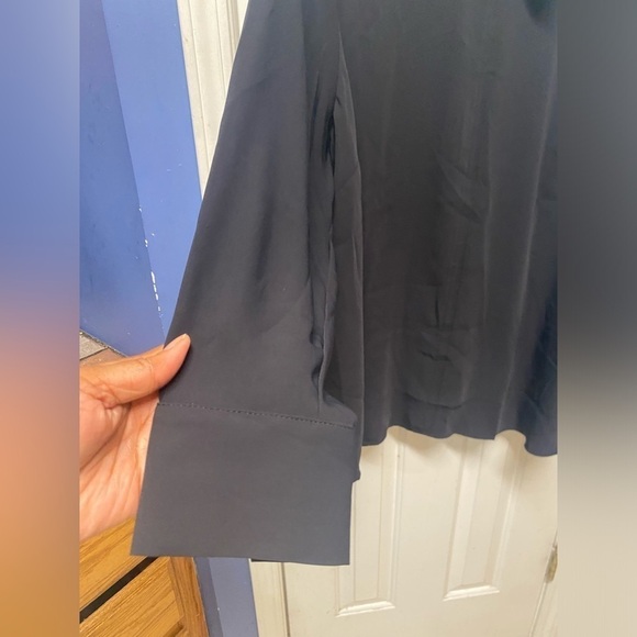 Martha Stewart Women Black Long Sleeve Pull Over Blouse Button-Down Back Top 2X - Picture 3 of 7